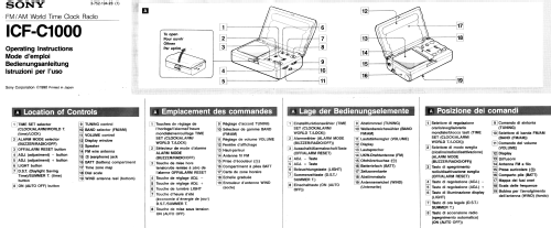 ICF-C1000; Sony Corporation; (ID = 2919072) Radio