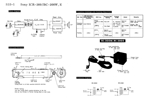 Integrated Circuit ICR-200 Radio Sony Corporation; Tokyo Integrated Circuit ICR-200 Radio Sony Corporation; Tokyo