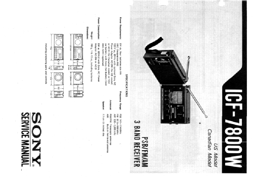 Newscaster ICF-7800W; Sony Corporation; (ID = 2671382) Radio