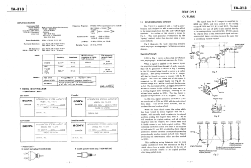 TA-313; Sony Corporation; (ID = 2458201) Ampl/Mixer