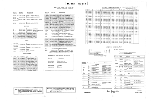 TA-313; Sony Corporation; (ID = 2458209) Ampl/Mixer