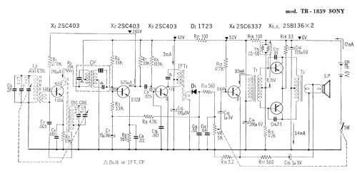 TR-1839; Sony Corporation; (ID = 2935646) Radio