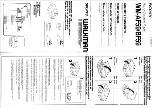 Walkman FM/AM Sports WM-AF59; Sony Corporation; (ID = 2698870) Radio