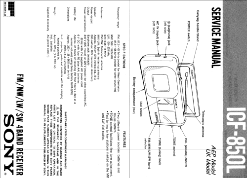4Band Receiver ICF-850 L; Sony Corporation; (ID = 531946) Radio