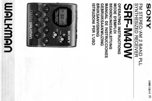 AM/FM Walkman SRF-M40W; Sony Corporation; (ID = 1732839) Radio