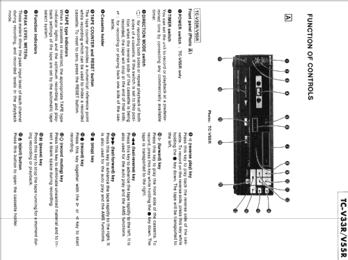 Stereo Cassette Deck TC-V55R; Sony Corporation; (ID = 1190831) R-Player