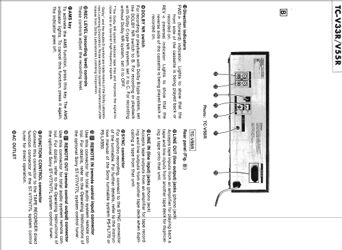 Stereo Cassette Deck TC-V55R; Sony Corporation; (ID = 1190832) Sonido-V