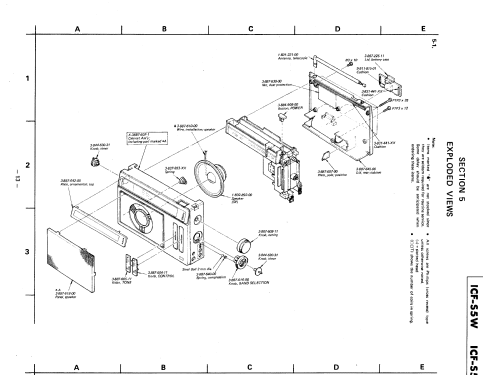 FM/AM 2Band Receiver ICF-S5W; Sony Corporation; (ID = 1838563) Radio