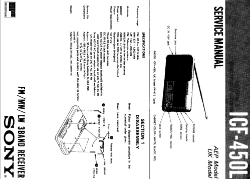 ICF-450L; Sony Corporation; (ID = 385557) Radio