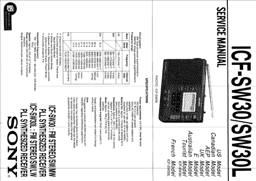 ICF-SW30; Sony Corporation; (ID = 1110913) Radio