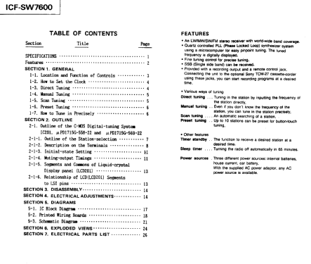 LW / MW / SW / PLL FM Stereo Synthesized Receiver ICF-SW7600; Sony Corporation; (ID = 379102) Radio