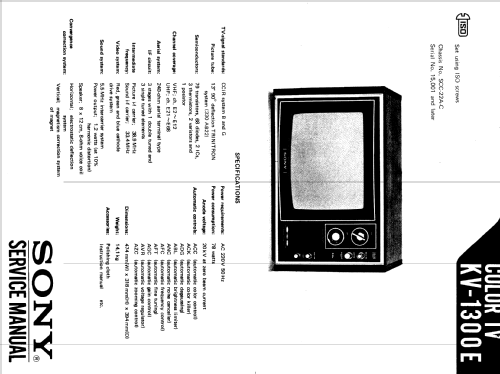 KV-1300 E; Sony Corporation; (ID = 1859336) Television