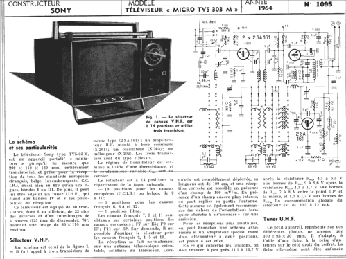 Micro TV 5-303 M; Sony Corporation; (ID = 290323) Televisión