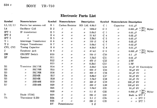 Seven Transistor TR-750; Sony Corporation; (ID = 1684074) Radio