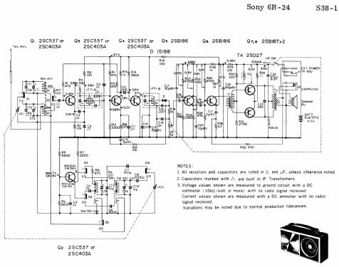 Solid State 8 Transistor 2 Band 6R-24; Sony Corporation; (ID = 1697324) Radio