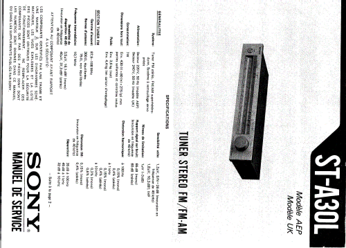 ST-A 30 L; Sony Corporation; (ID = 724238) Radio