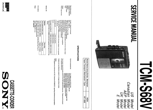 TCM-S68V; Sony Corporation; (ID = 1850945) R-Player