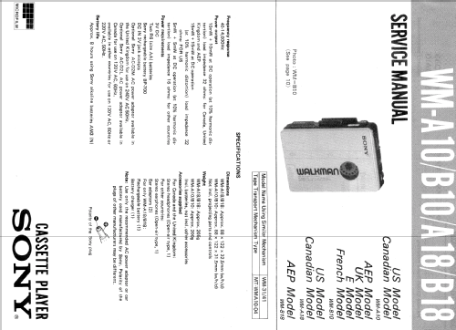 Walkman WM-B10; Sony Corporation; (ID = 1328641) R-Player