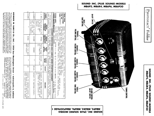 MB6P6 ; Sound Inc., Chicago (ID = 957608) Ampl/Mixer