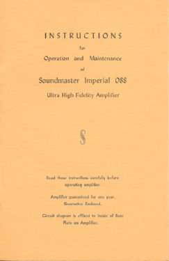 Soundmaster Imperial 088; Soundmaster (ID = 2784734) Ampl/Mixer