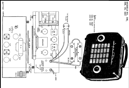 Sparton 305 Tag-along Ch= 4E3; Sparks-Withington Co (ID = 217675) Radio