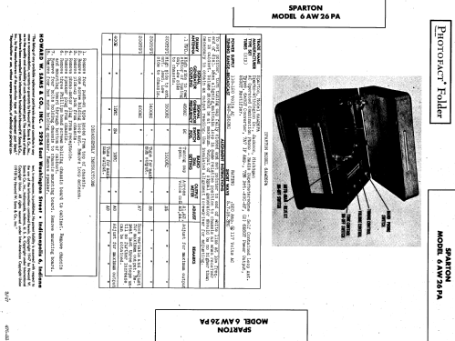 Sparton 6AW26PA ; Sparks-Withington Co (ID = 653996) Radio