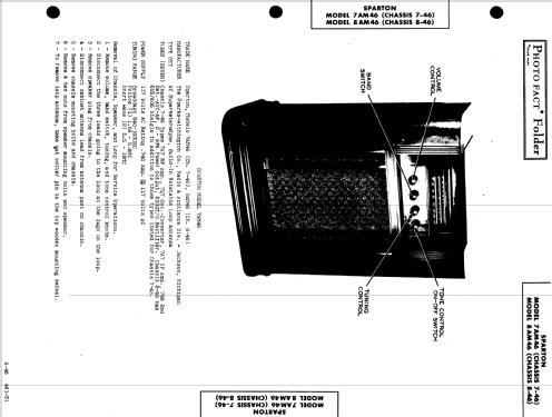 Sparton 7-AM-46 Ch= 7-46; Sparks-Withington Co (ID = 512728) Radio