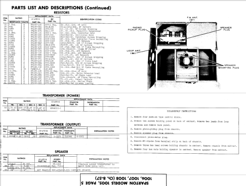 Sparton 1008 Ch= 8-57; Sparks-Withington Co (ID = 550831) Radio