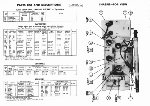 Sparton 305 Tag-along Ch= 4E3; Sparks-Withington Co (ID = 982679) Radio