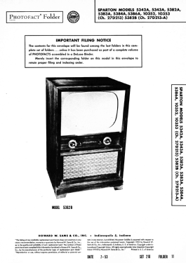 Sparton 5342A Ch= 27D213; Sparks-Withington Co (ID = 3184494) Télévision