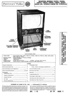 Sparton 5343A Ch= 27D213; Sparks-Withington Co (ID = 3184513) Televisore