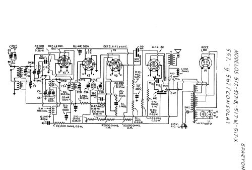 Sparton 557-X blue ch= 517; Sparks-Withington Co (ID = 1521510) Radio