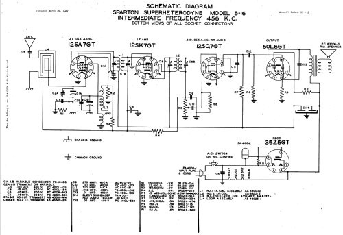 Sparton 5-AW-16 Ch= 5-16; Sparks-Withington Co (ID = 2056058) Radio