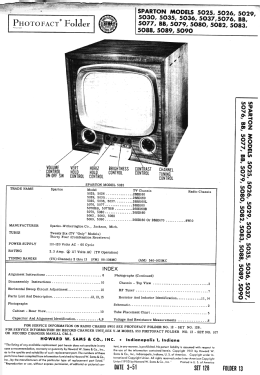 Sparton The Belmar 5025 Ch= 26SS160; Sparks-Withington Co (ID = 2891576) Televisión