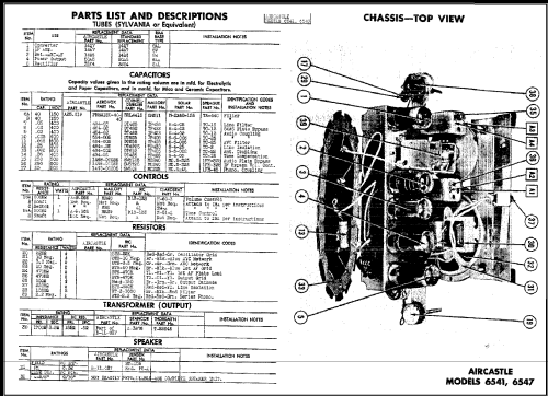 Aircastle 6547 Ch= FJ-97; Spiegel Inc. (ID = 482811) Radio