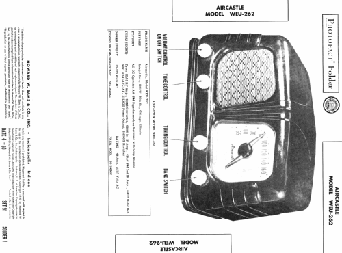 Aircastle WEU262; Spiegel Inc. (ID = 400406) Radio