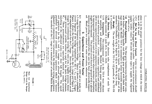 Tel-Ohmike Capacitor Analyzer TO-5; Sprague Electric (ID = 1846993) Ausrüstung