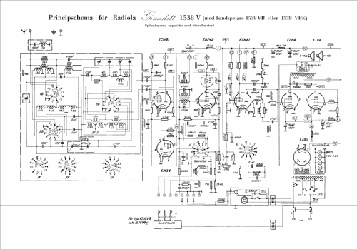 Radiola Grandett 1538V; SR, Svenska (ID = 343843) Radio