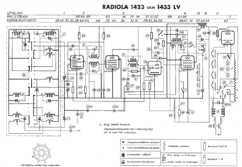 Radiola 1433LV; SR, Svenska (ID = 1623682) Radio