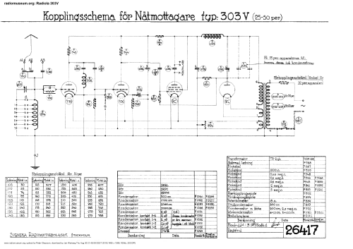 Radiola 303V; SR, Svenska (ID = 2307019) Radio