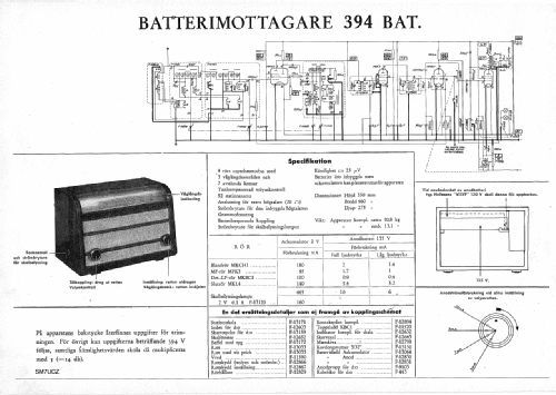 Radiola 394 BAT; SR, Svenska (ID = 2607721) Radio