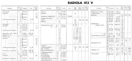 Radiola 413V; SR, Svenska (ID = 1621445) Radio