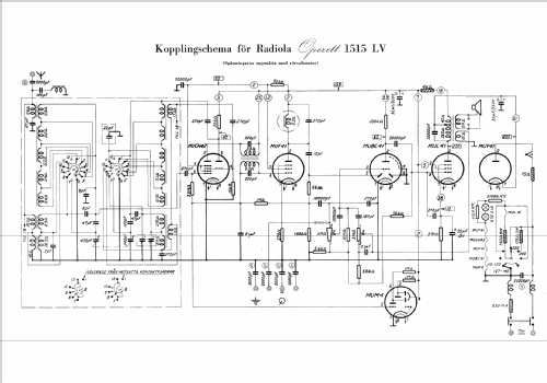 Radiola Operett 1515LV; SR, Svenska (ID = 340839) Radio