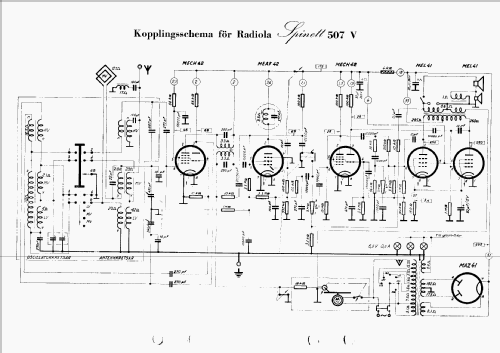 Radiola Spinett 507V; SR, Svenska (ID = 247009) Radio