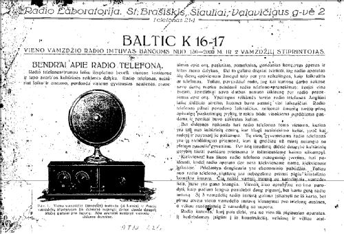 Baltic K16-17 Type A, B; St.Brashishkis (ID = 226009) Kit