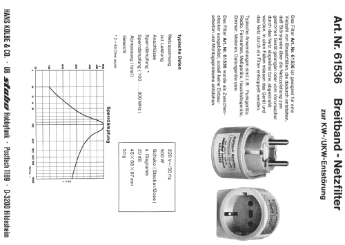 Breitband-Netzfilter 61536; Stabo; Hildesheim (ID = 1577858) Misc