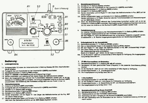 Funktester 1500; Stabo; Hildesheim (ID = 2094108) Equipment