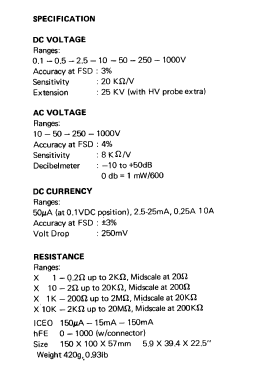 Analog Multimeter YN-360TR; Standard Electric (ID = 2896893) Ausrüstung