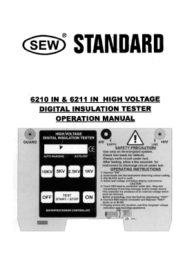 Digital Insulation Tester 6211 IN; Standard Electric (ID = 2895717) Equipment