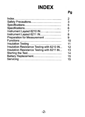 Digital Insulation Tester 6211 IN; Standard Electric (ID = 2895718) Equipment